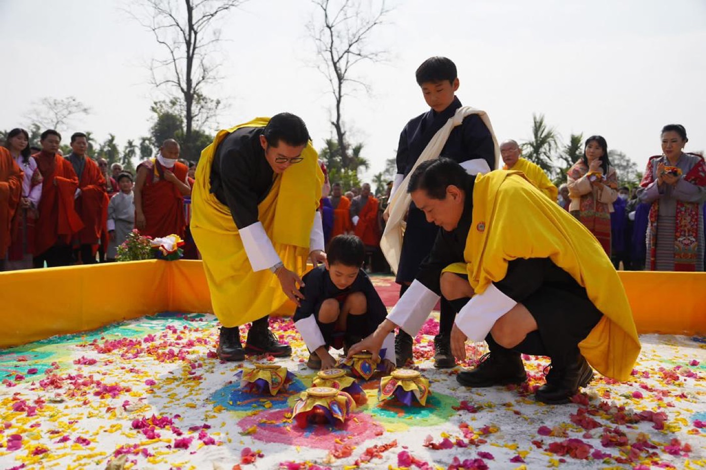 Royal groundbreaking of the Gelephu Chorten, 21 February 2026