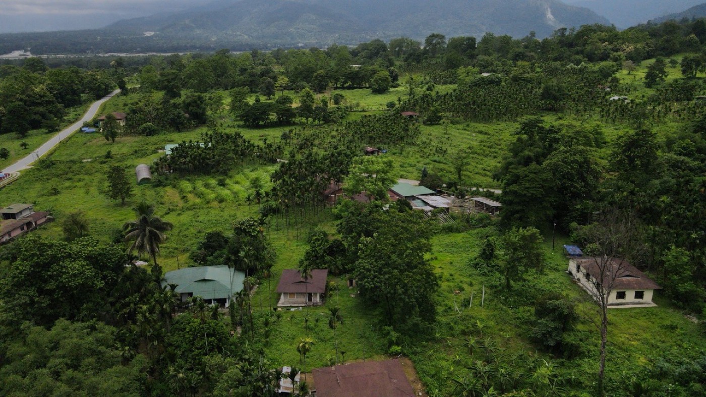 Aerial view of the Gelephu valley, site of Gelephu Mindfulness City