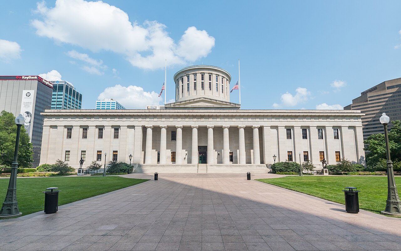 The Ohio Statehouse, the Greek Revival state capitol building in Columbus, Ohio