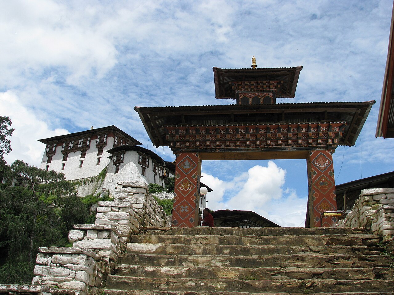 Entrance gate to Lhuentse Dzong